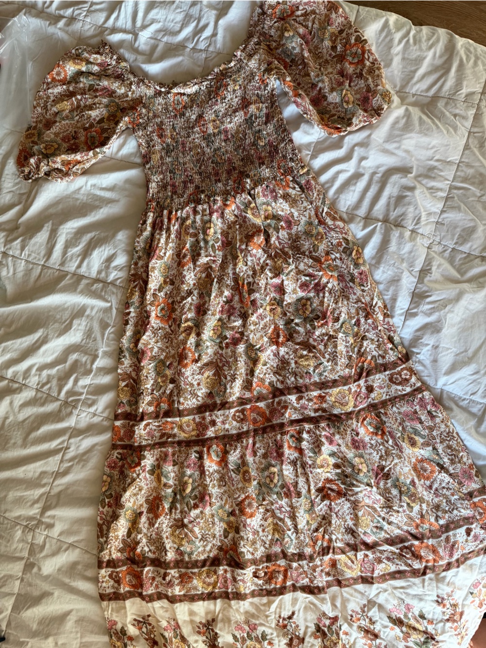 Floral Midi Skirt in Multi-Color